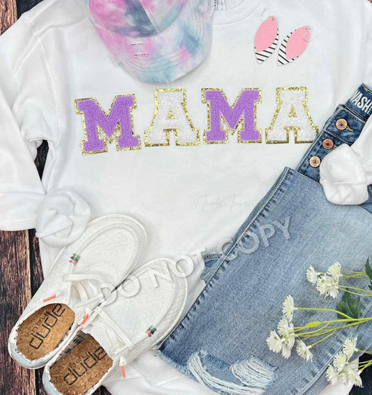 Chenille Purple Mama Patch