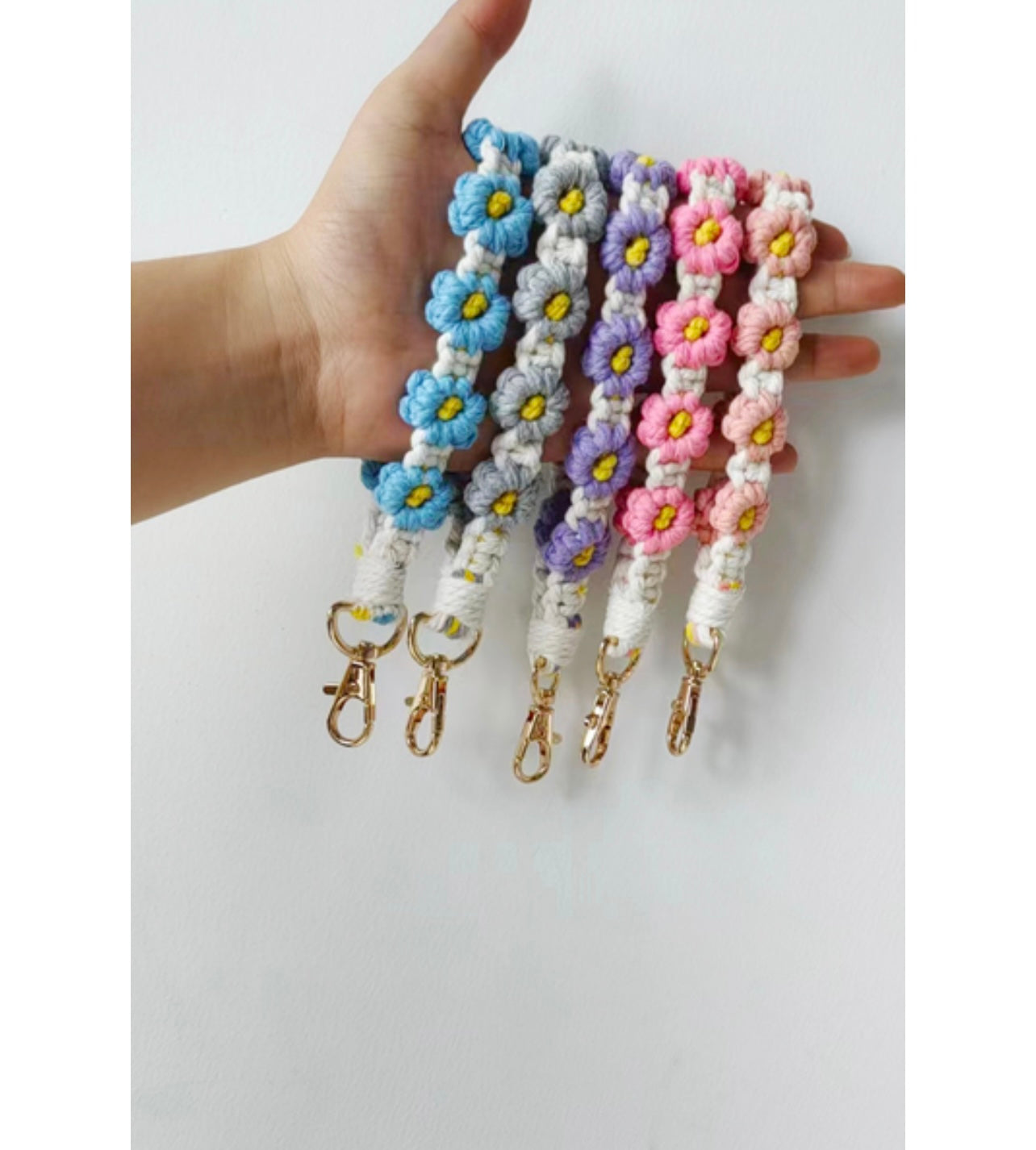 Crochet Floral Wristlet