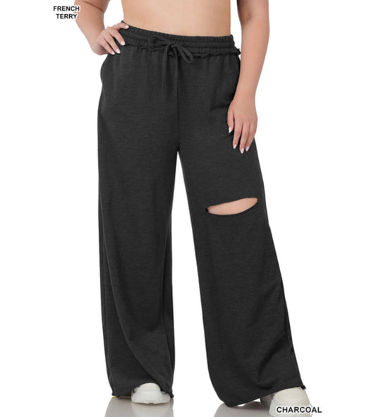 Ripped Plus Size Sweatpants