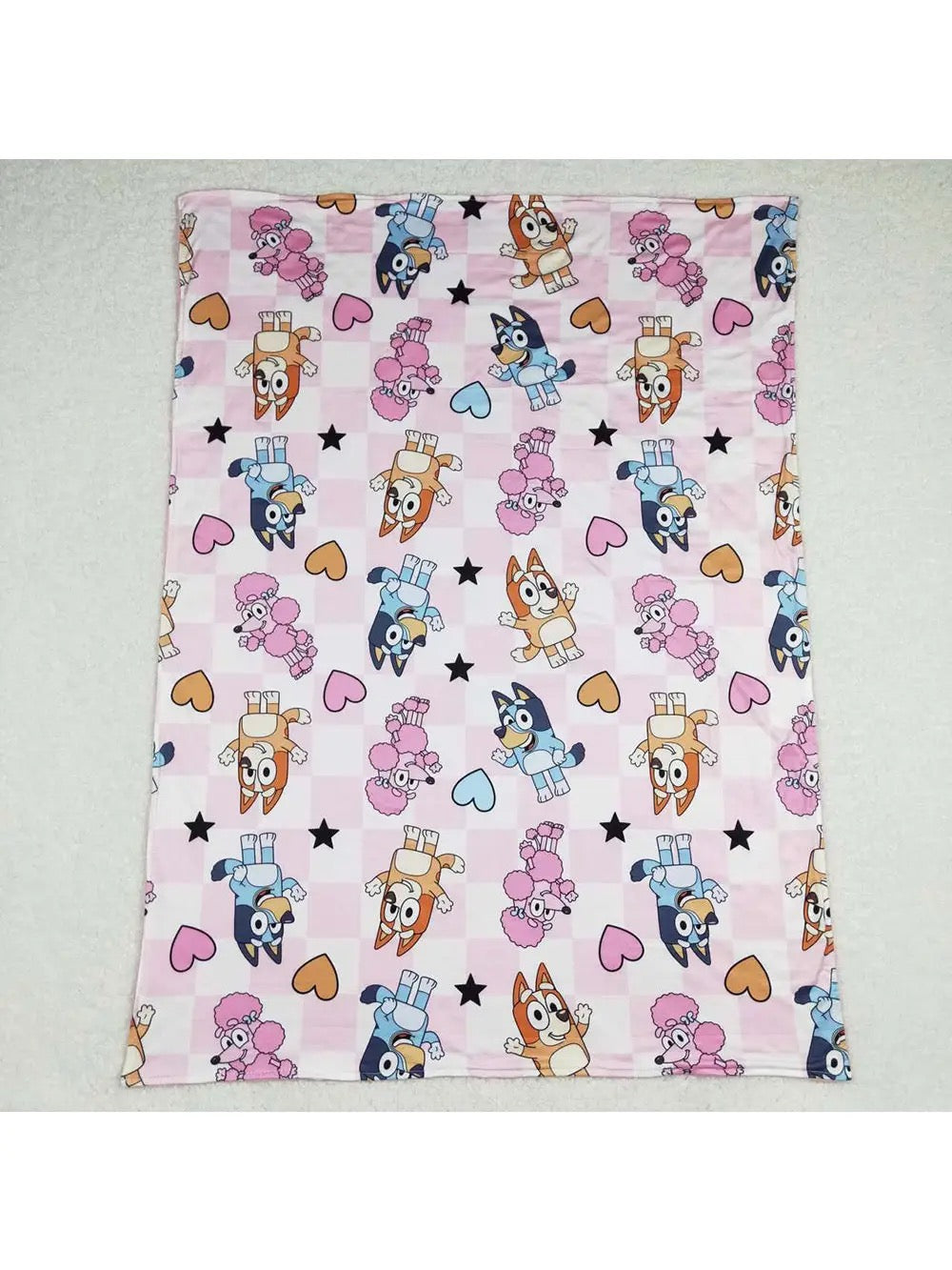 Pink Dogs Minky Toddler Blanket