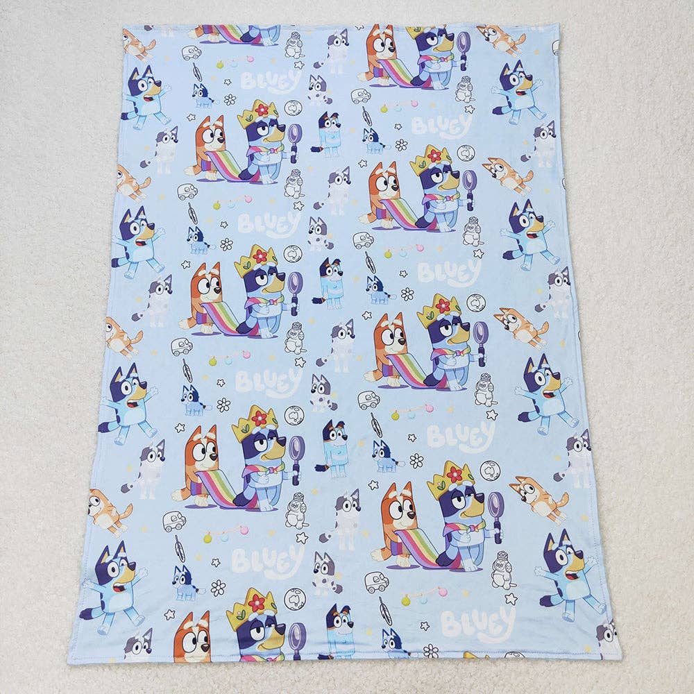 Blue Dogs Minky Toddler Blanket